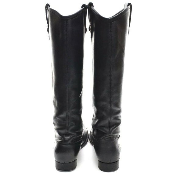 Frye 77167 Melissa Button Black Riding Knee Boots 6 B - Picture 4 of 6